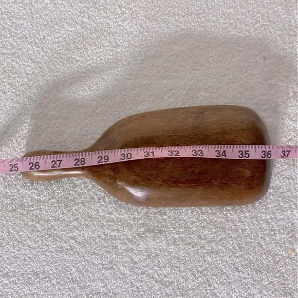 Vintage Carved Wood  Bowl With Handle - Picture 13 of 15